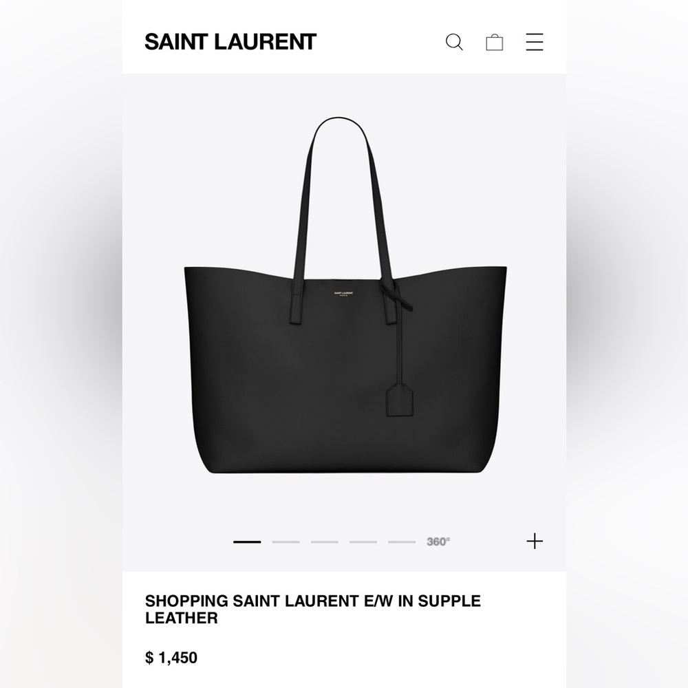Brand new, never worn YSL shopping tote.